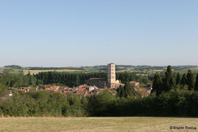 Vue de Lombez depuis le coteau