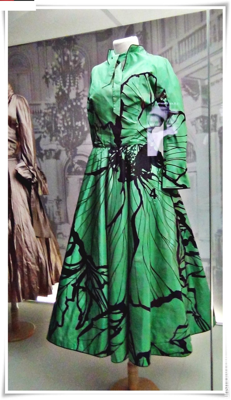 Eva Peron Evita vestido verde de noche