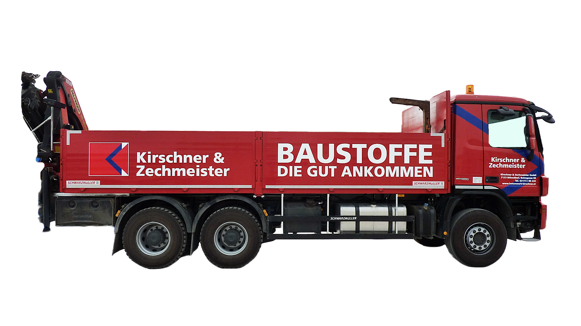 3-ACHSER HIAB 20to / Reichweite max. 16 Meter, Länge 10m, Breite 2,55m,  Höhe 3,60m