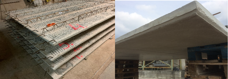 Elementdecke Ansicht Unterseite Malerfertig Ansicht Rohmaterial