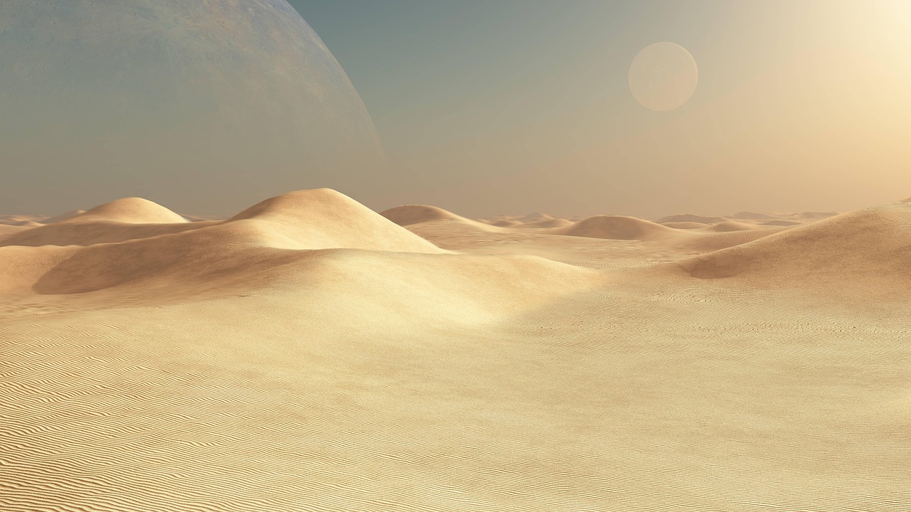 Le Soleil avait rendez-vous avec la Lune au milieu du désert