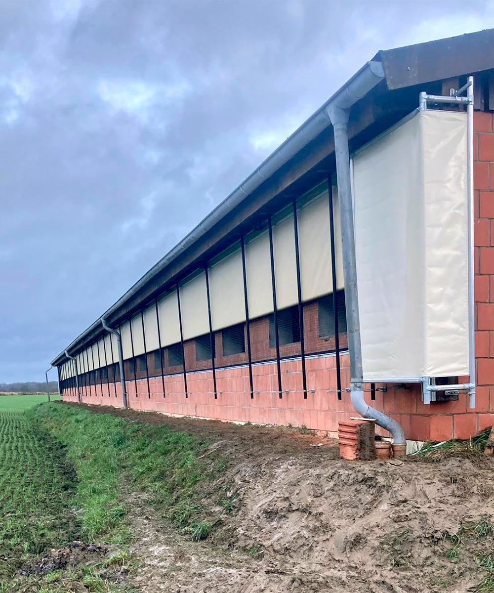 Stallumrüstung auf Außenklimareiz