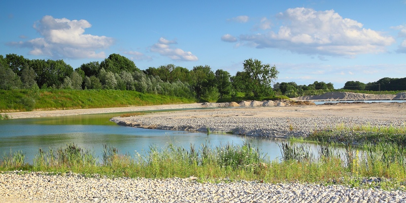Aktuelles Abbaugebiet - teilweise renaturiert