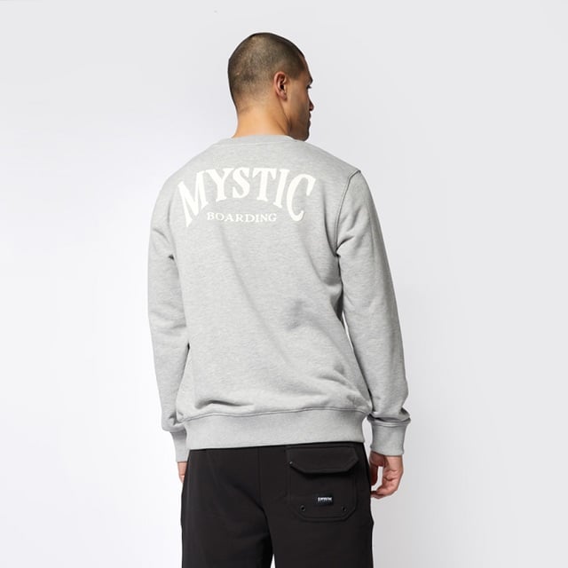 Mystic Ethos Crew Sweat Light Grey Melee bei WindSucht im SALE