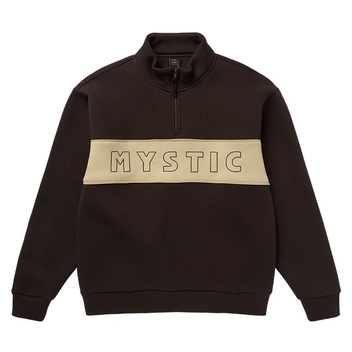 Mystic Slate Half Zip Sweat Dark Brown Neuheit bei WindSucht