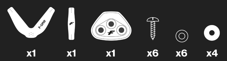 F-One V-Straps Foilboard Typ 2 bei WindSucht