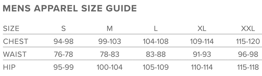 Größentabelle North Kiteboarding