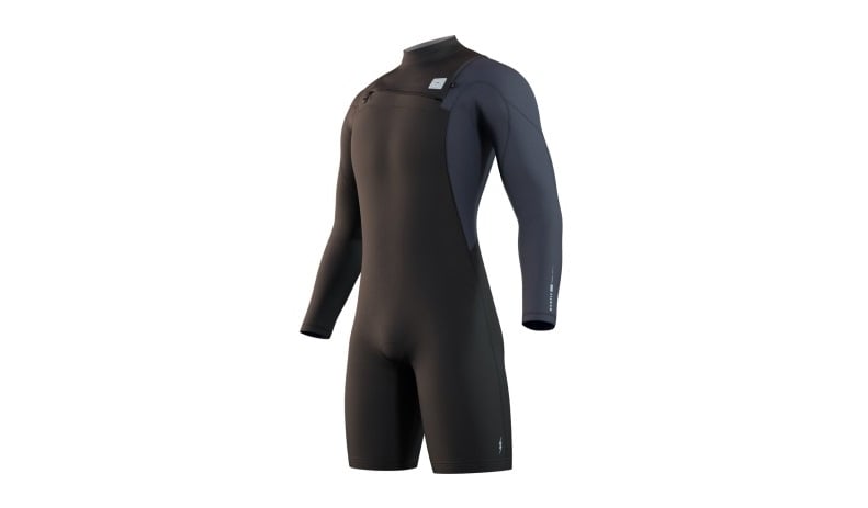 Mystic Marshall Longarm Shorty 3/2mm Fzip 2023 Black Grey im SALE bei WindSucht