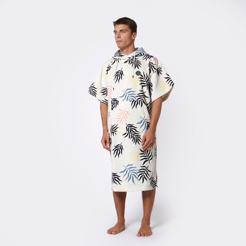 Mystic Poncho Velour AOP Pastel Yellow