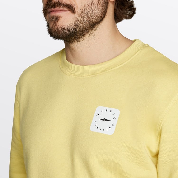 Mystic The Stoke Sweat Pastel Yellow im SALE bei WindSucht