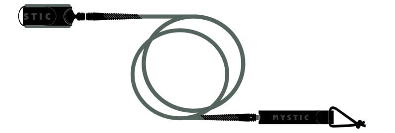 Mystic Boarding Surf Leash in Dark Olive bei WindSucht