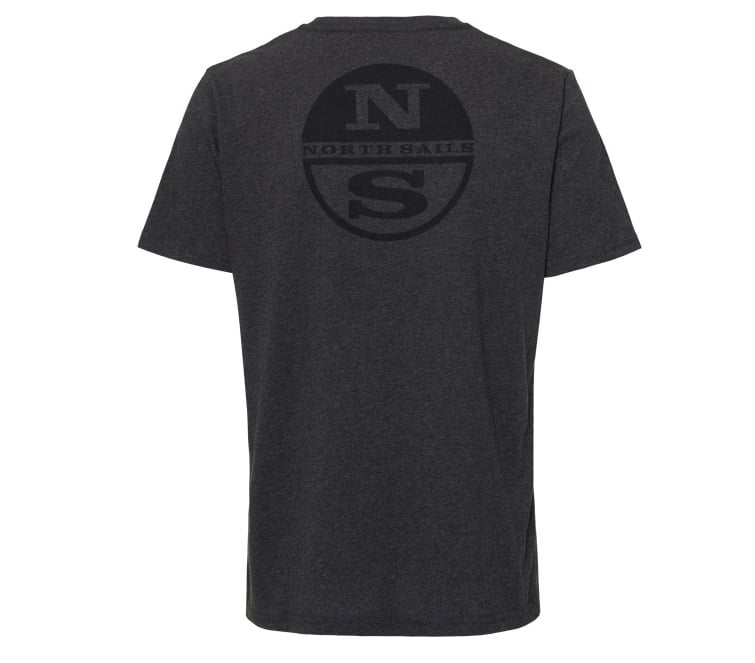 North Sails Logo T-Shirt Asphalt Melee im SALE bei WindSucht