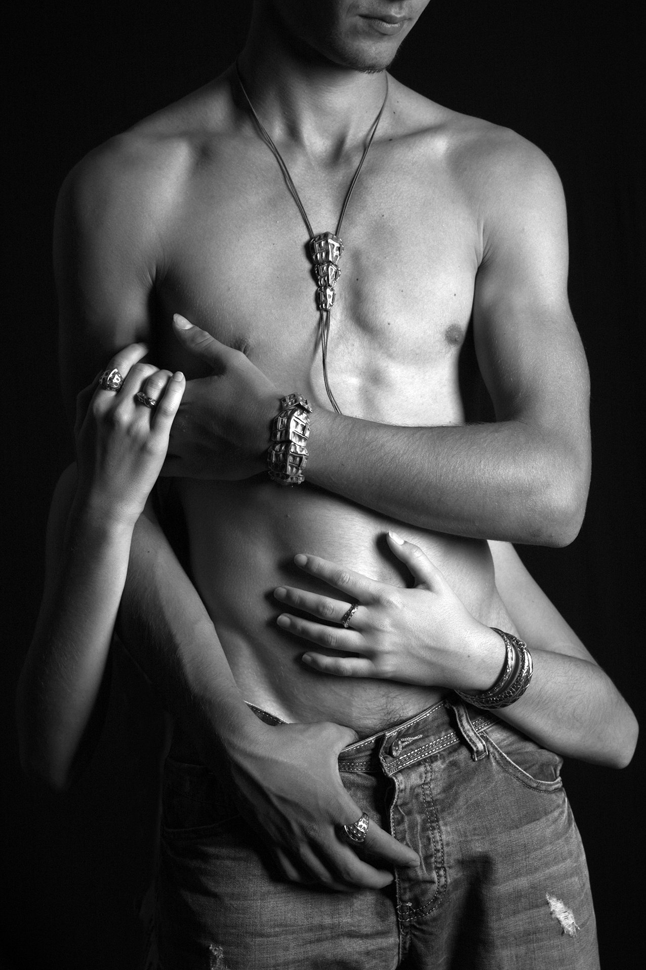 Portrait couple en studio