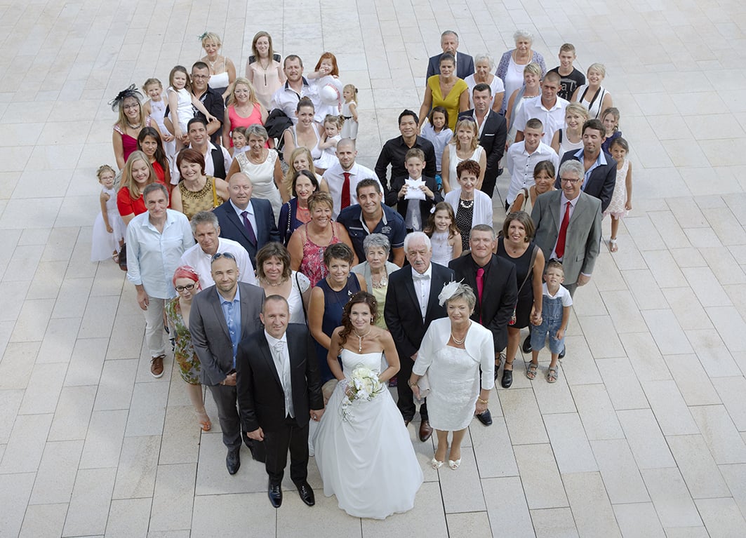 Mariage portrait de groupe