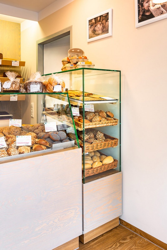 Gestaltung und Herstellung des neuen Backshops der Mühlenbäckerei
