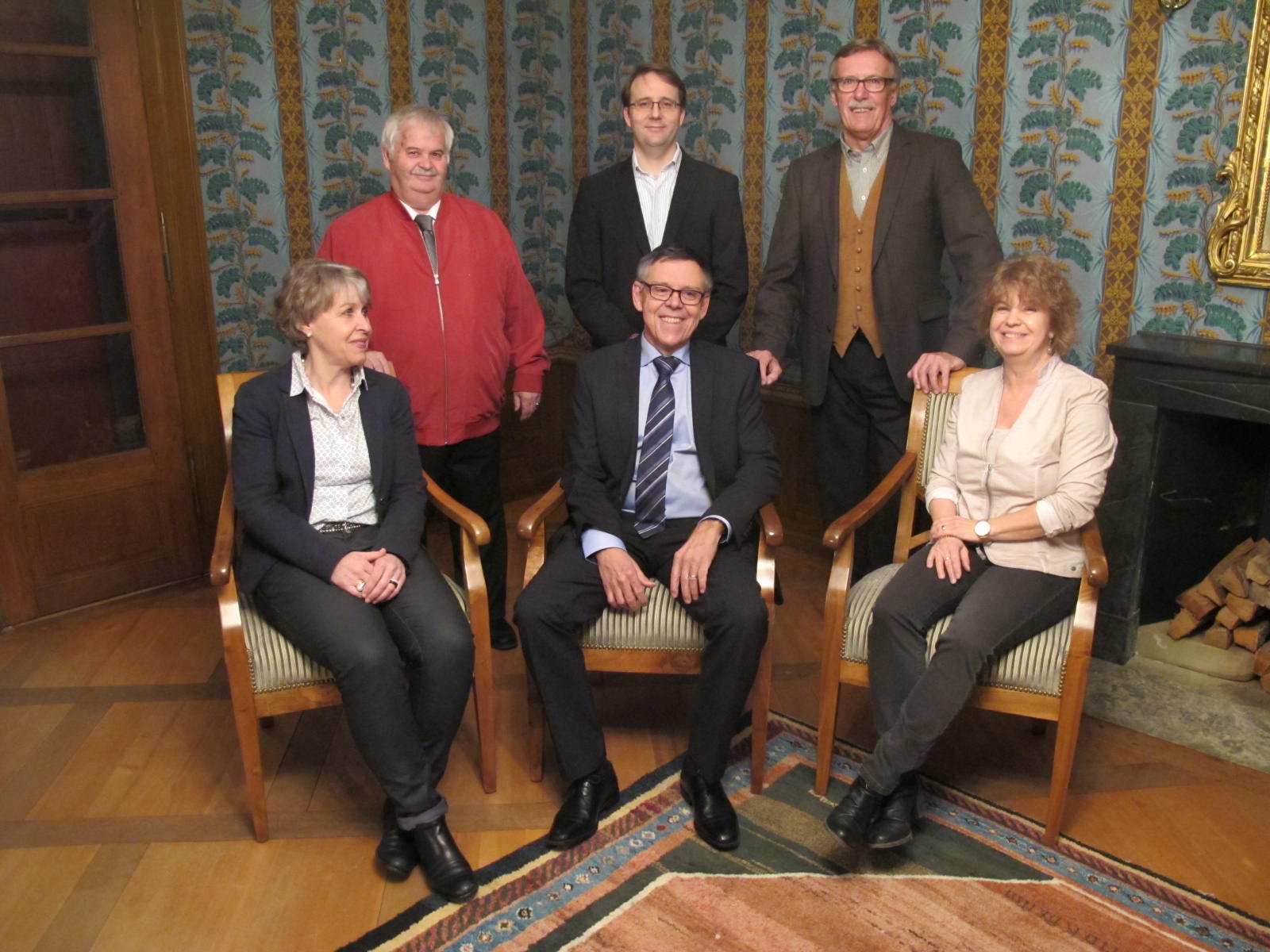 Vorstand 2017: sitzend: Gabi Striffler, Urs Bachmann (Präsident), Karin Elsasser / stehend: Ueli Widmer, Markus Merz, Dölf Pfister