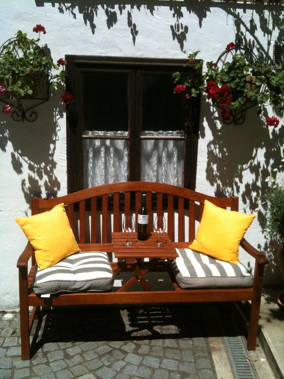 Ausspannen bei einem guten Glas Wein.