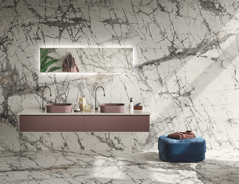 salle de bain en céramique 6 mm - Sapienstone