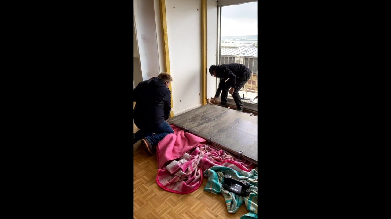 Infusion sous-vide: installation d'un panneau de quartzite Patagonia