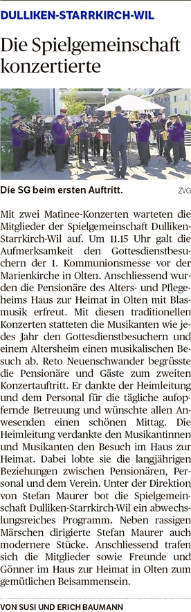Oltner Tagblatt, 8.5.2018, S. 28