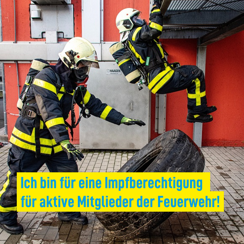 Impfberechtigung für Feuerwehren!