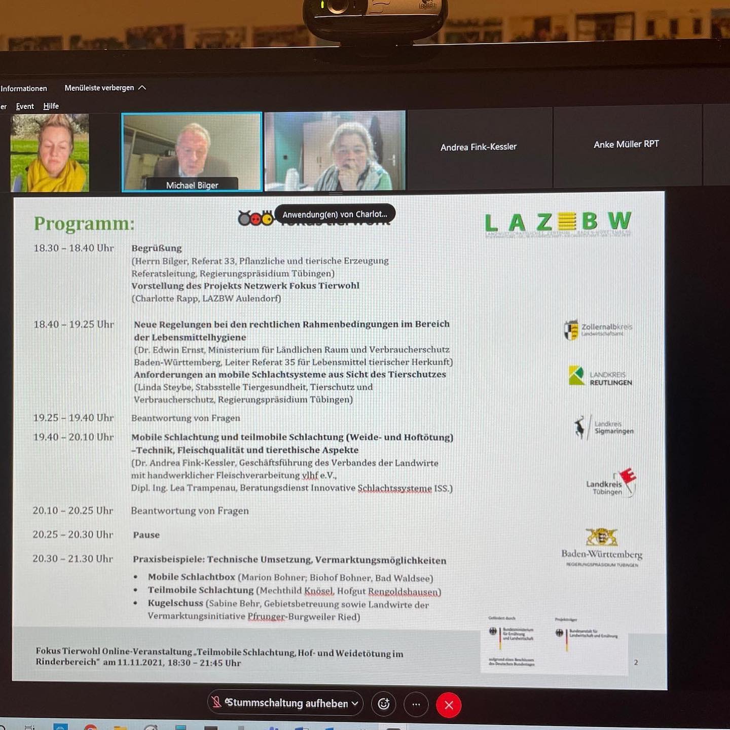 Online-Veranstaltung für Ernährung und Landwirtschaft