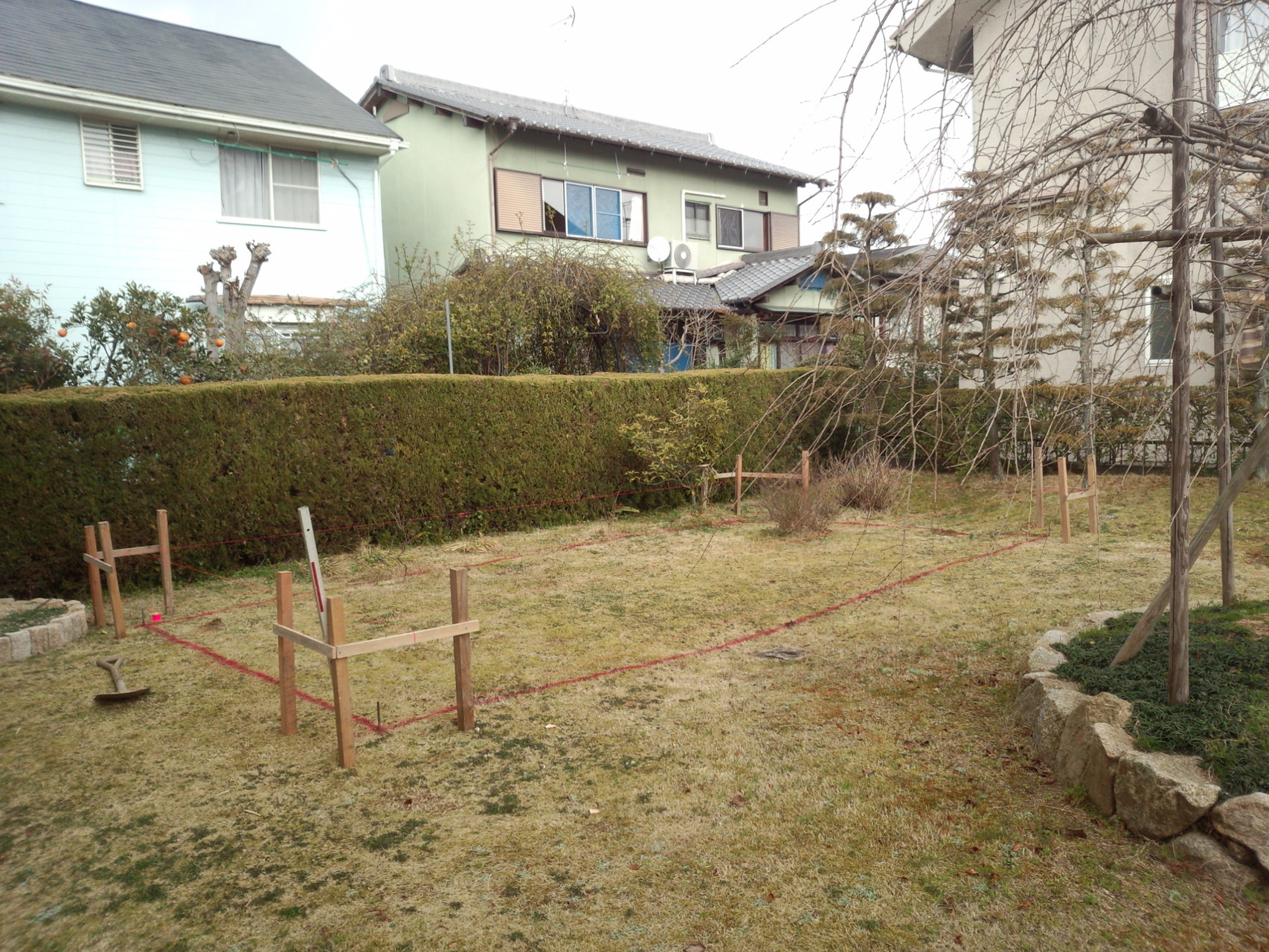 遣方　温室新築工事＠奈良県北葛城郡広陵町