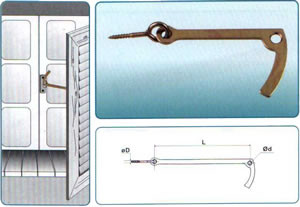 Fensterladenhaken für Holzläden