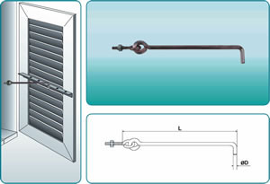 Einhängebügel für Metallläden