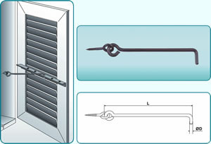 Einhängebügel für Holzläden