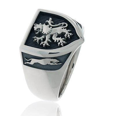 Wappenring mit Löwen-Motiv