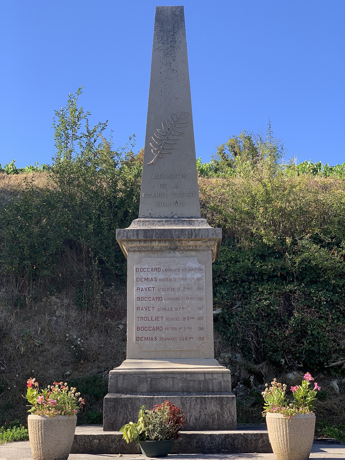 Monument aux morts de Poncieux