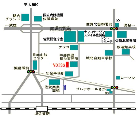 佐賀ボイス　佐賀VOISS　地図