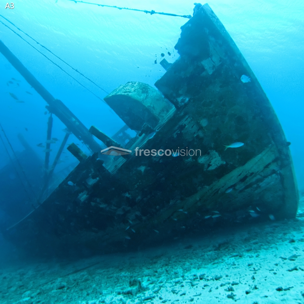 Schiffswrack Aquarium Rückwand mit LED-Beleuchtung