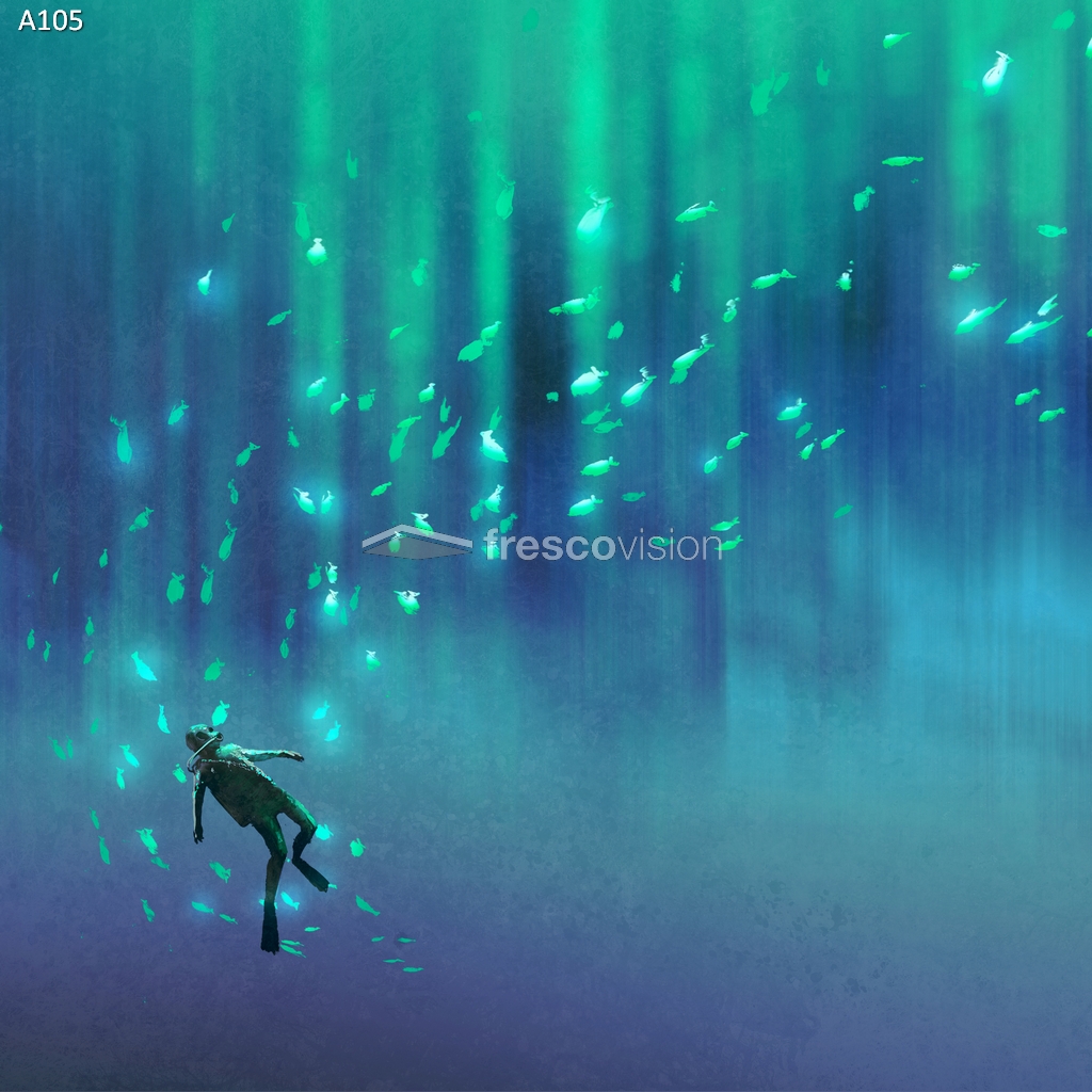 LED-Rückwand mit dramatischen Design für ein außergewöhnliches Aquascape.