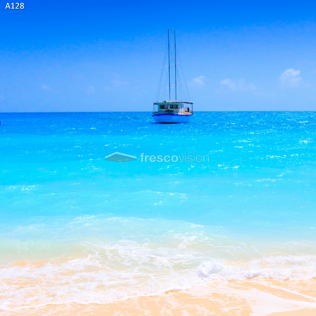 Backlight-Aquarienrückwand mit sanften Meereswellen