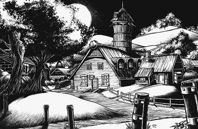 Das Gasthaus "Zum Gasthaus" nordöstlich von Sul Akir