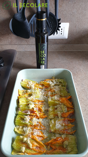 Fiori di zucca ripieni