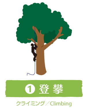 １：登攀（クライミング／Climbing）｜ウッドタワー工法