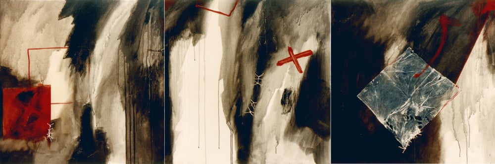 Corine_Sylvia_Congiu-8_1992-Triptyque-SARAJEVO-3x 100x100cm-acrylique-sur-toile