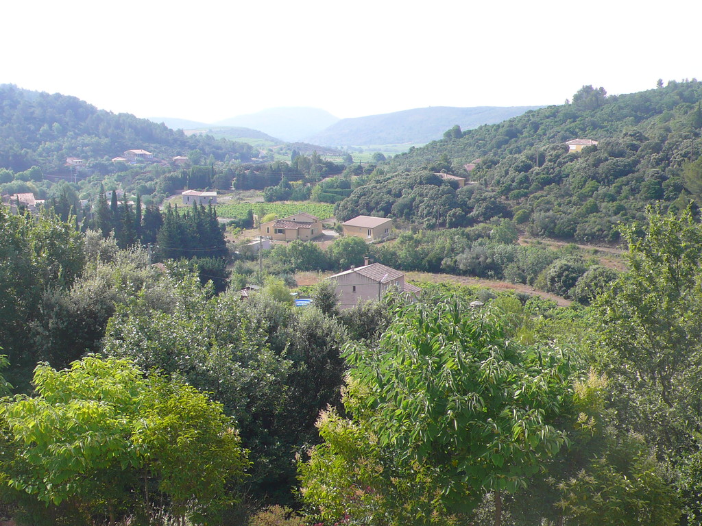 Vue de la terrasse de la maison d'hôtes Le Cadran Solaire