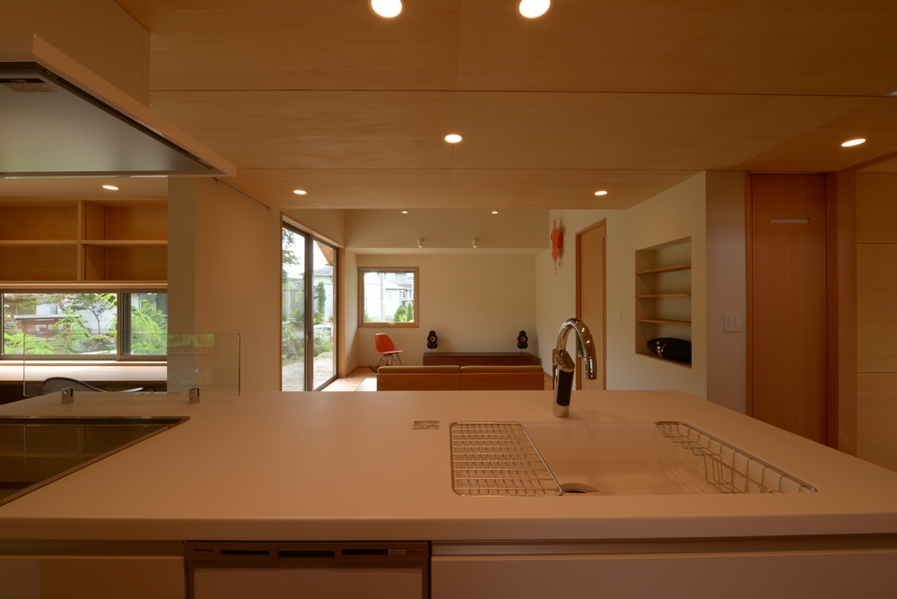 三郷の家Ⅳ（安曇野市）-台所～居間