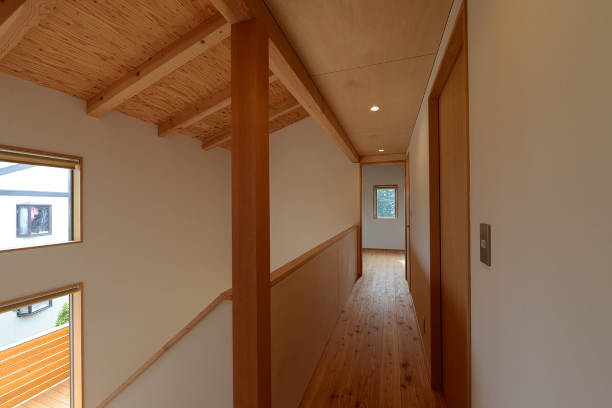 南穂高の家Ⅲ(安曇野市)－2階廊下