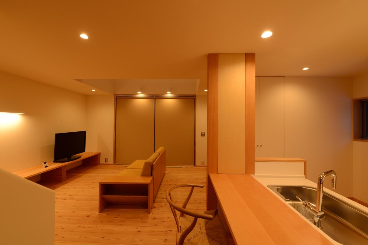 三郷の家Ⅴ（安曇野市）-居間・食堂・台所