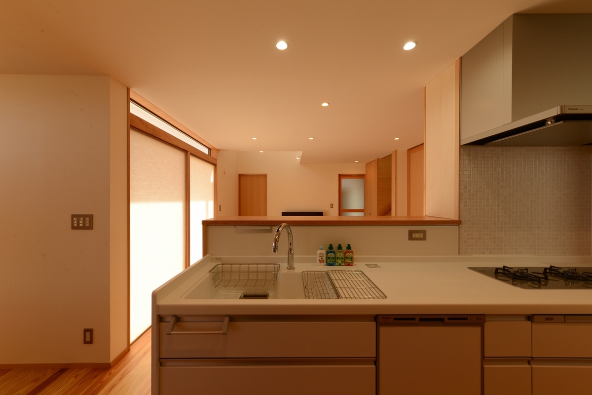 南穂高の家Ⅱ(安曇野市)－台所～居間