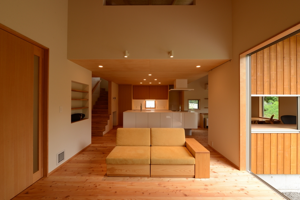 三郷の家Ⅳ（安曇野市）-居間～台所