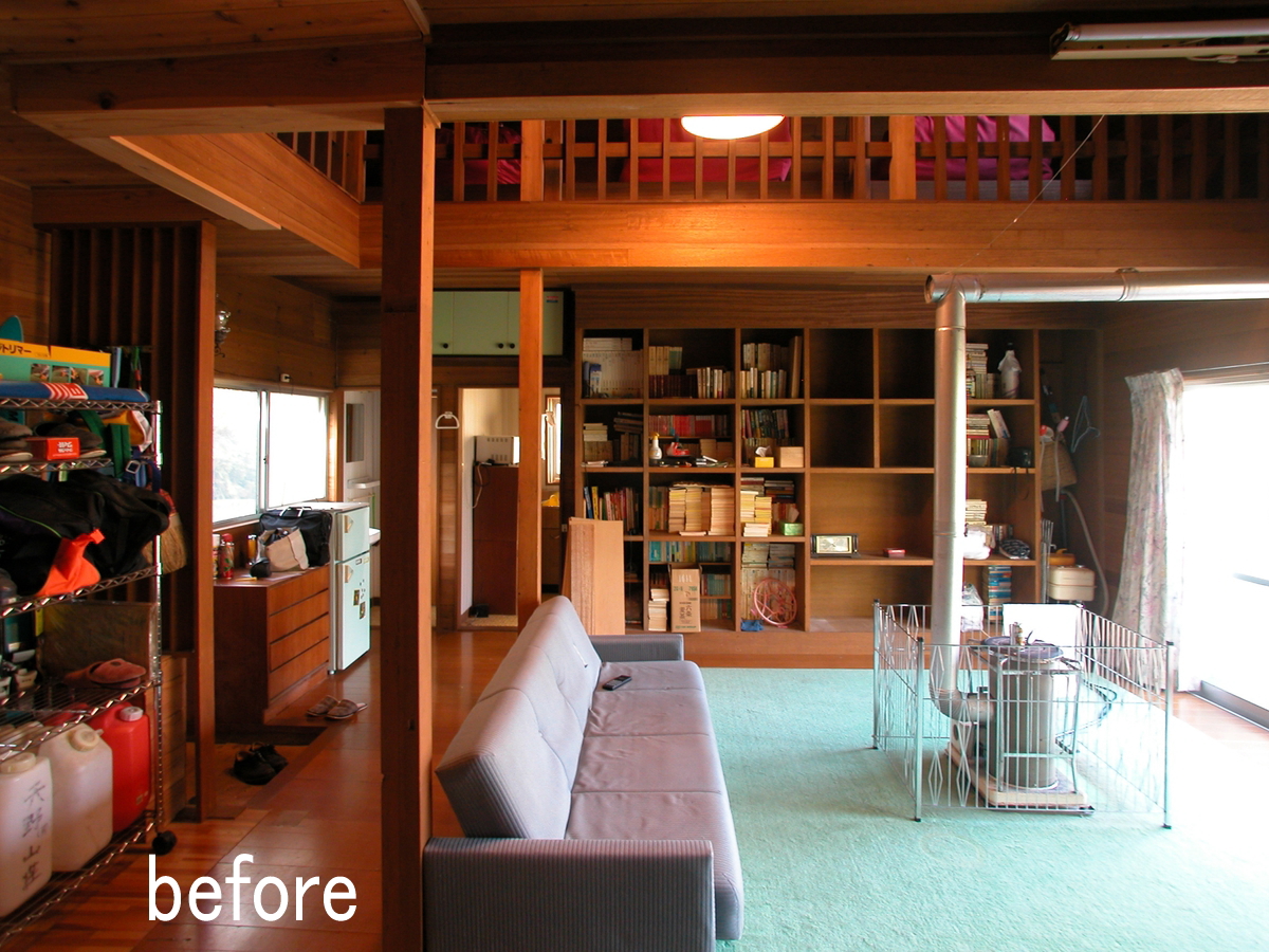 聖高原の山荘(麻績村)－広間(before)