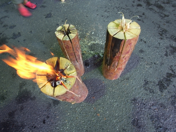 ウッドキャンドル・木こりのろうそく・木のろうそく・スウェーデントーチ 長野県安曇野市 長野県産材 松くい虫 被害木