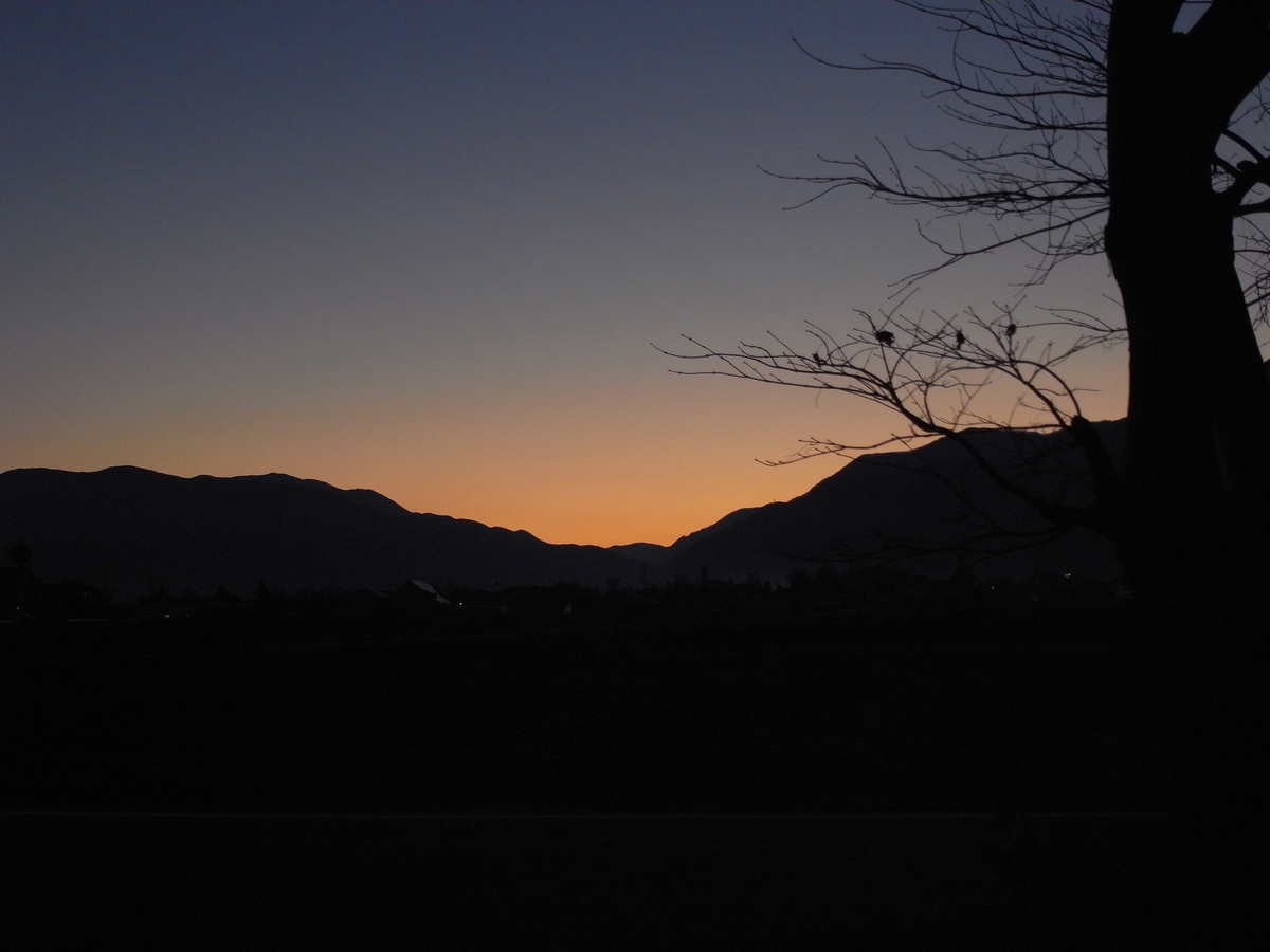 (旧)CAFE VALO・(現)安曇野Cafe氷室－西山夕景