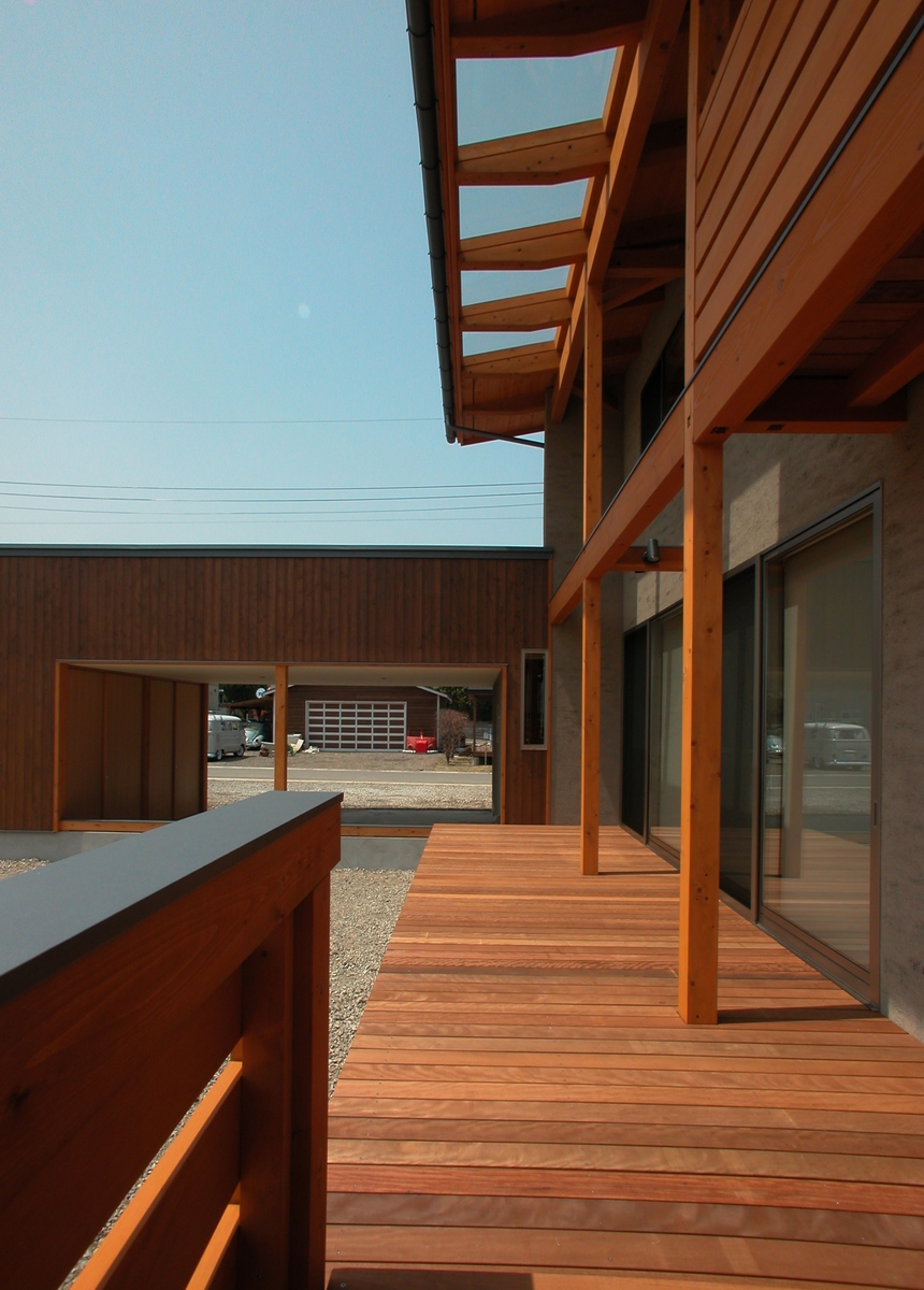 和田の家(松本市)-外観・デッキ